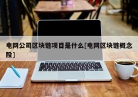 电网公司区块链项目是什么[电网区块链概念股]