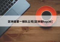 区块链第一梯队公司[区块链top30]