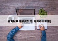 青海区块链融资公司[青海币圈大佬]